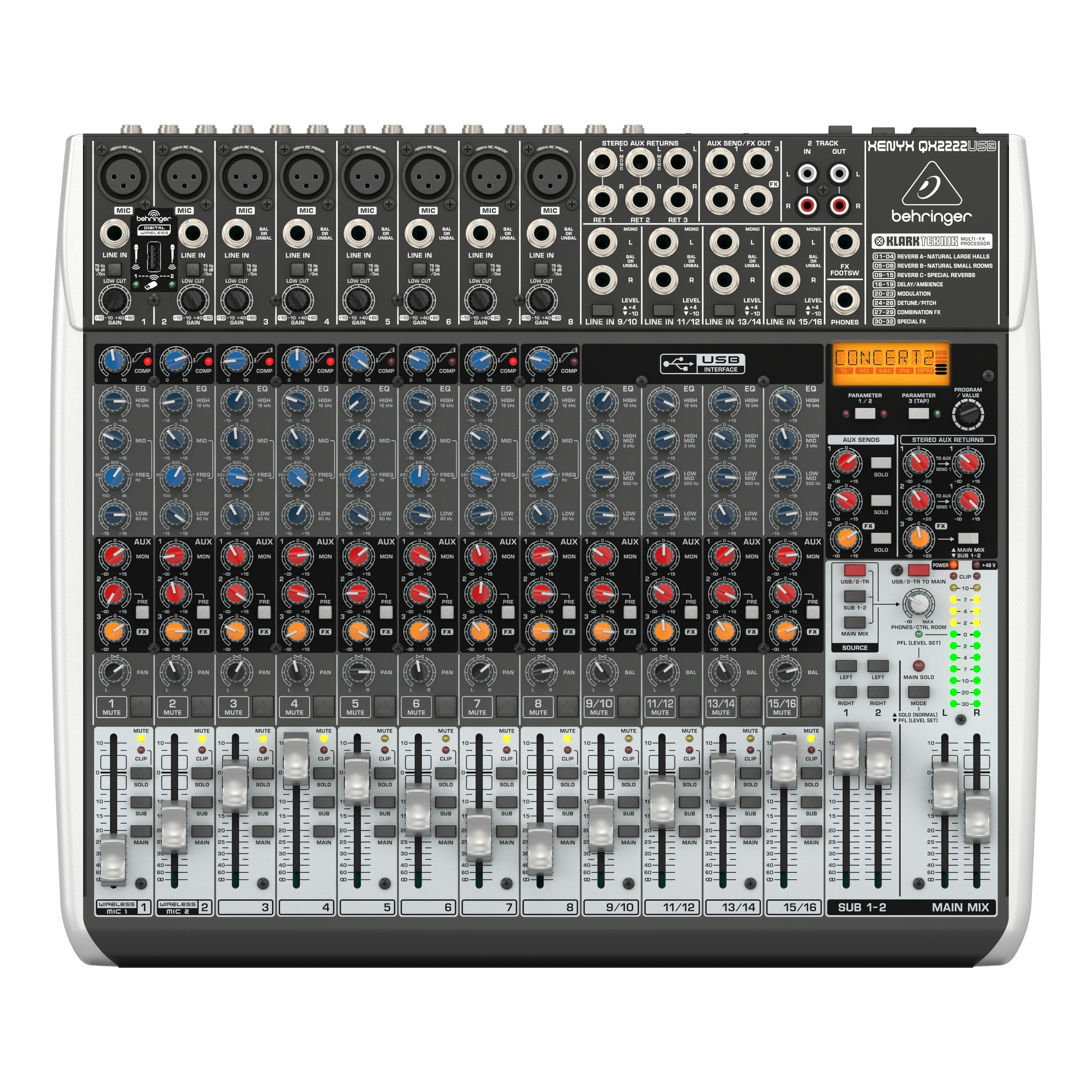 Аналоговый микшерный пульт Behringer QX2222USB